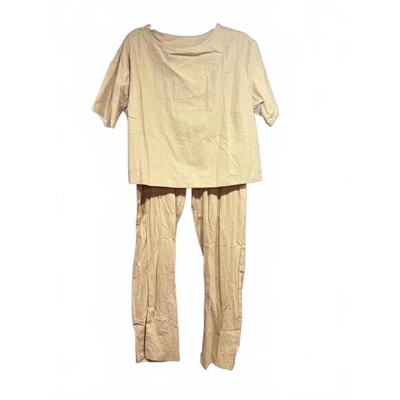 New Women's Beige Two-Piece Casual Set - Picture 1 of 2